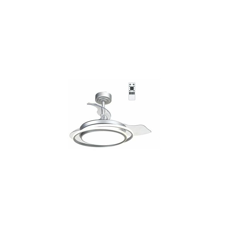 foto del prodotto cristalrecord ventilatore da soffitto antila mini led grigio 45w 4000 lm cct