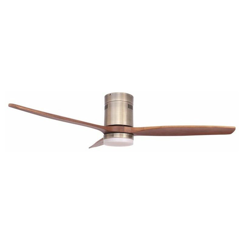 foto del prodotto cristalrecord ventilatore dc yen legno scuro led 15w