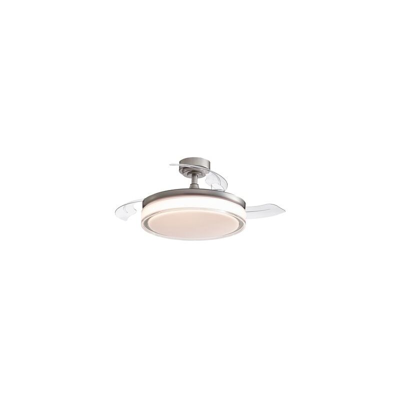 foto del prodotto cristalrecord ventilatore led con pale retrattili aneto niquel 72w 7920lm cct