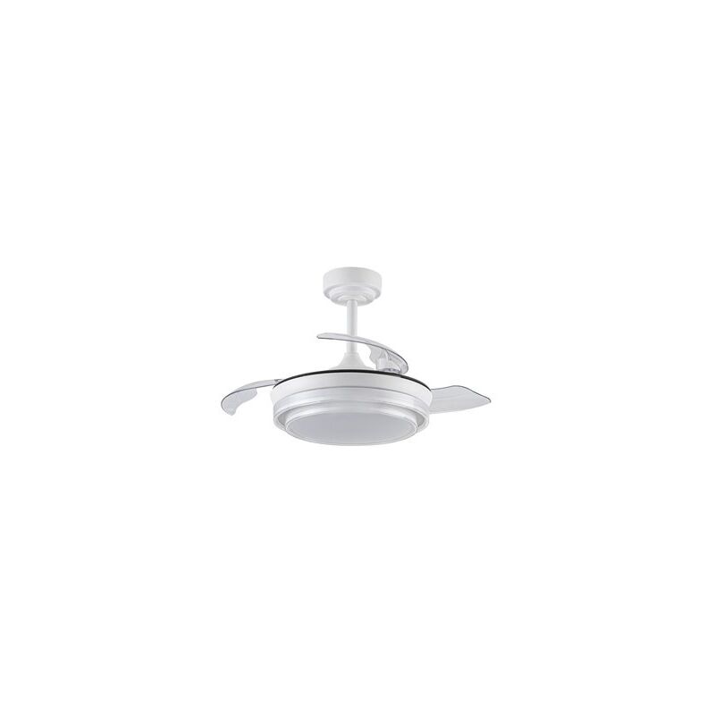 foto del prodotto cristalrecord ventilatore led con pale retrattili lander mini bianco 46w 5520 lm cct
