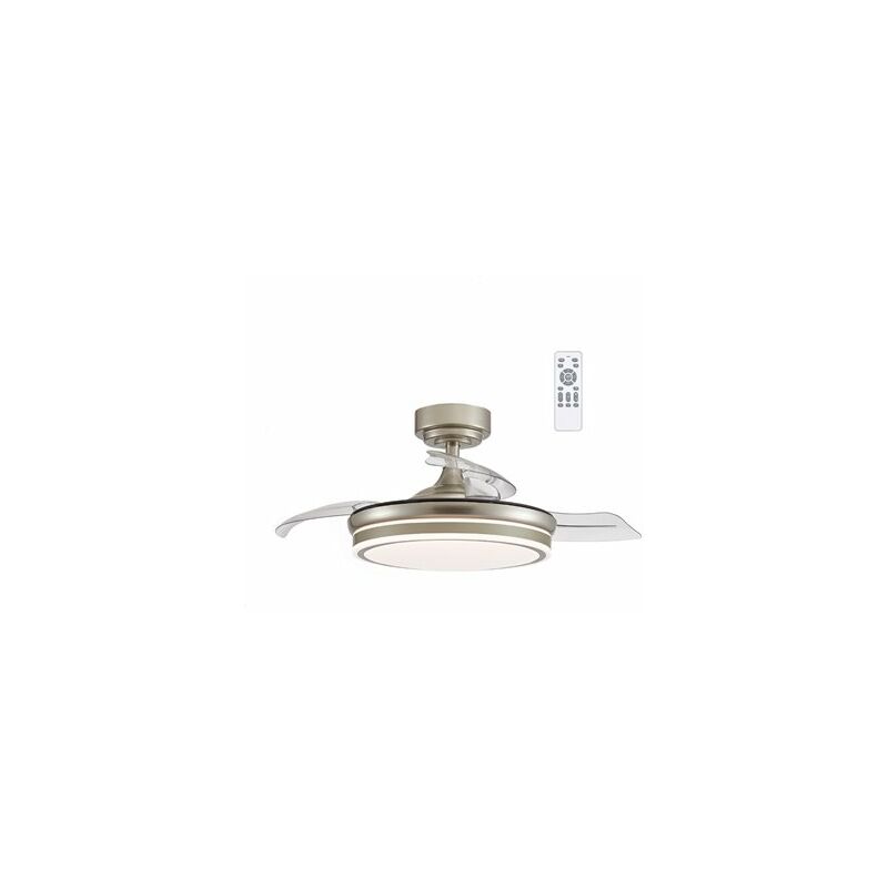 foto del prodotto cristalrecord ventilatore led pale pieghevoli moss mini nichel 35w