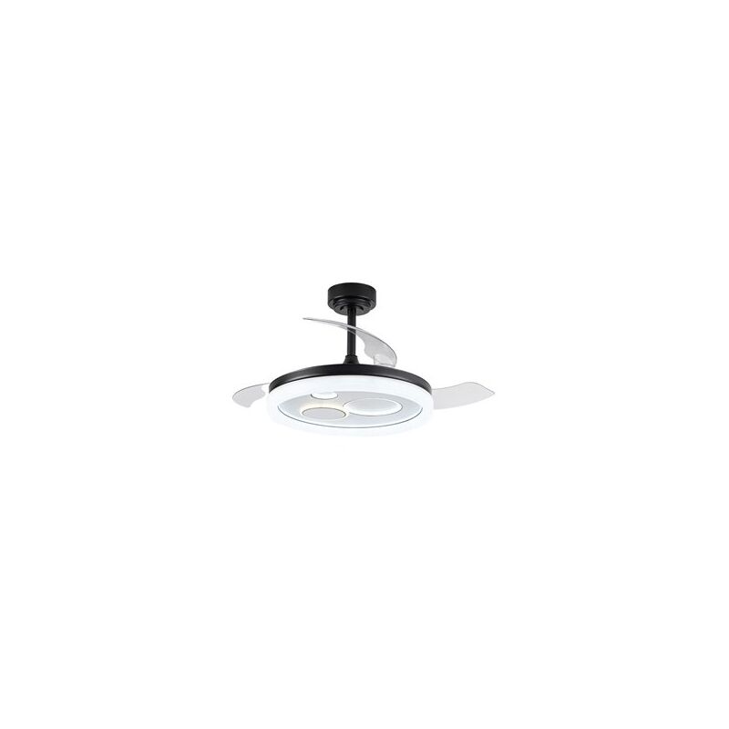 foto del prodotto cristalrecord ventilatore led pieghevole naira nero 50w 6000lm cct