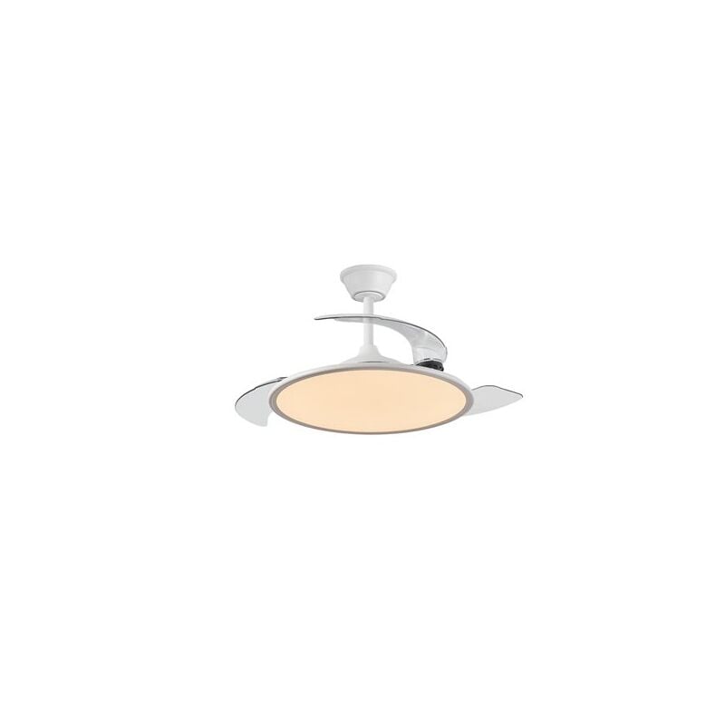foto del prodotto cristalrecord ventilatore trident 72w 7920lm cct led con pale pieghevoli