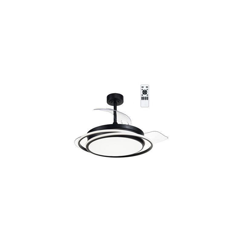foto del prodotto cristalrecord ventola led pieghevole nera antiriflesso 45w 4000lm cct