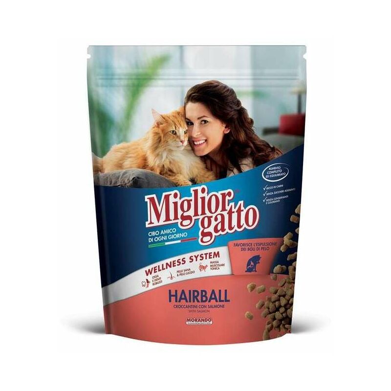 foto del prodotto croccantini hairball con salmone gr. 800