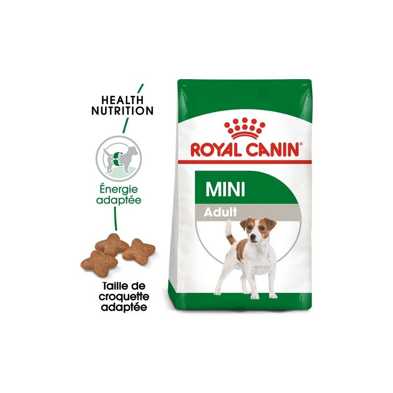 foto del prodotto crocchette cane mini adult 800 gr 2 4 8kg royal canin size 4 kg