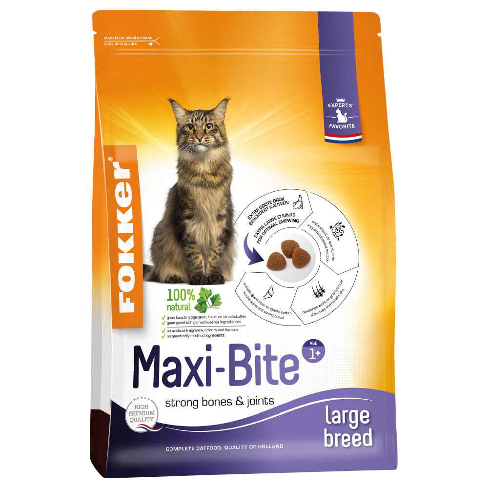 foto del prodotto crocchette per gatti fokker maxi bite 10 kg