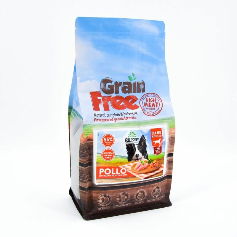 foto del prodotto crocchette peraga grain free per cane adulto 12kg pollo cibo per cani