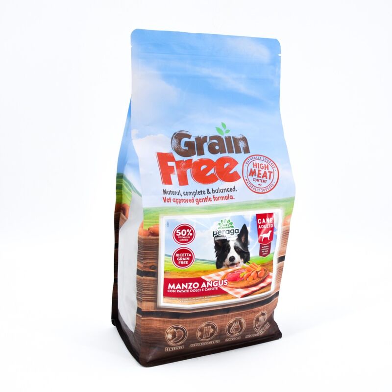 foto del prodotto crocchette peraga grain free per cane adulto 2kg manzo angus cibo per cani