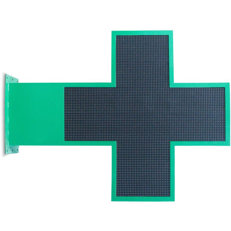 foto del prodotto croce led farmacia monocolore verde programmabile p10 - esterno -