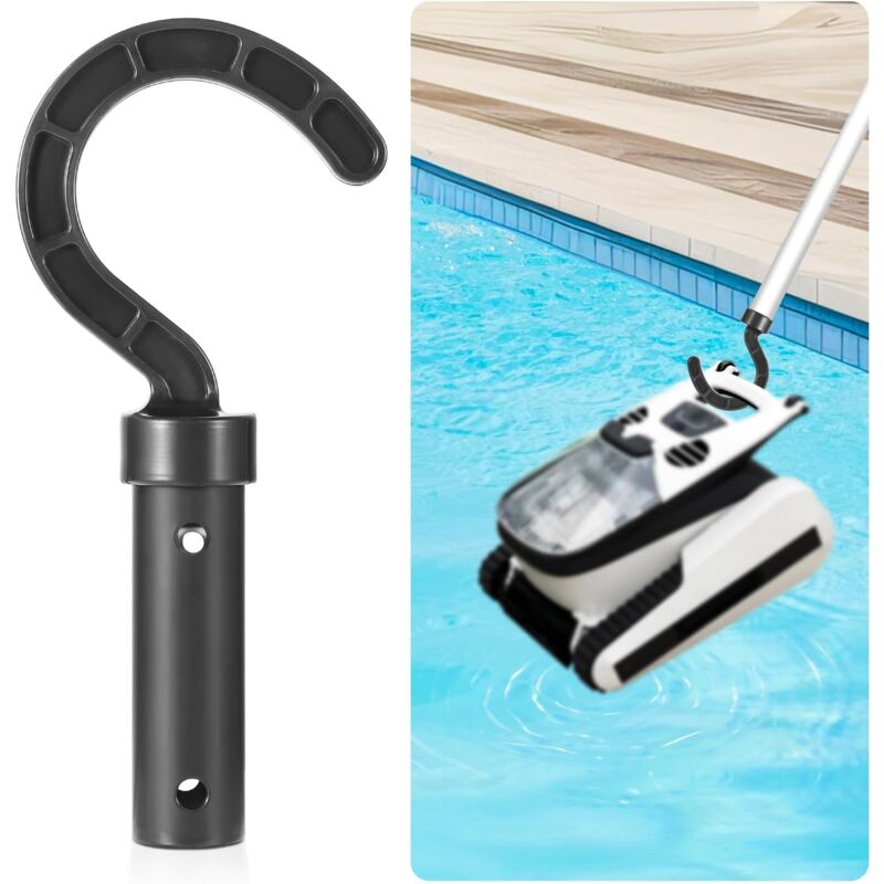 foto del prodotto crochet pour robot nettoyeur de piscine, accessoires aspirateur de piscine crochet pour robot nettoyeur de piscine sans fil se fixe aux poteaux