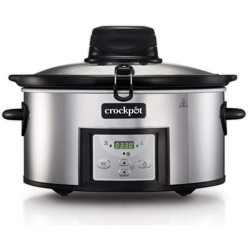 foto del prodotto crock pot crock pot csc012x slow cooker, pentola per cottura lenta, capienza 5.7 lt, fino a 6 8 persone, 2 impostazioni cottura, auto mescolante,