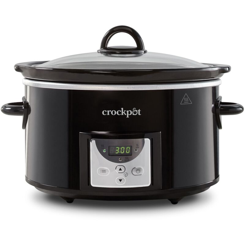 foto del prodotto crock pot crock pot pentola per cottura lenta, slow cooker, 3.5 litri, fino a 4 persone, timer programmabile, display digitale, funzione keep warm,