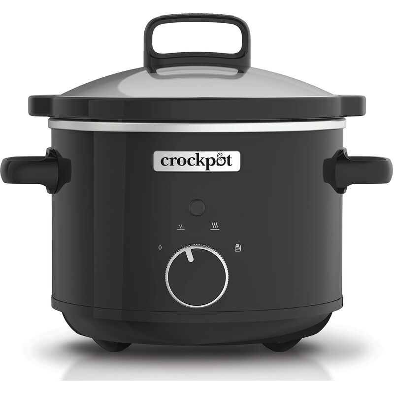 foto del prodotto crock pot pentola per cottura lenta, slow cooker, capienza 2.4 litri, fino a 2 persone, 2 impostazioni cottura e funzione mantenimento in caldo, 130