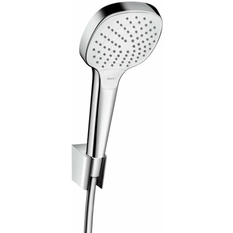 foto del prodotto croma select e - set doccetta a 3 getti, supporto e flessibile 1,25 m, bianco cromo 26425400 - hansgrohe
