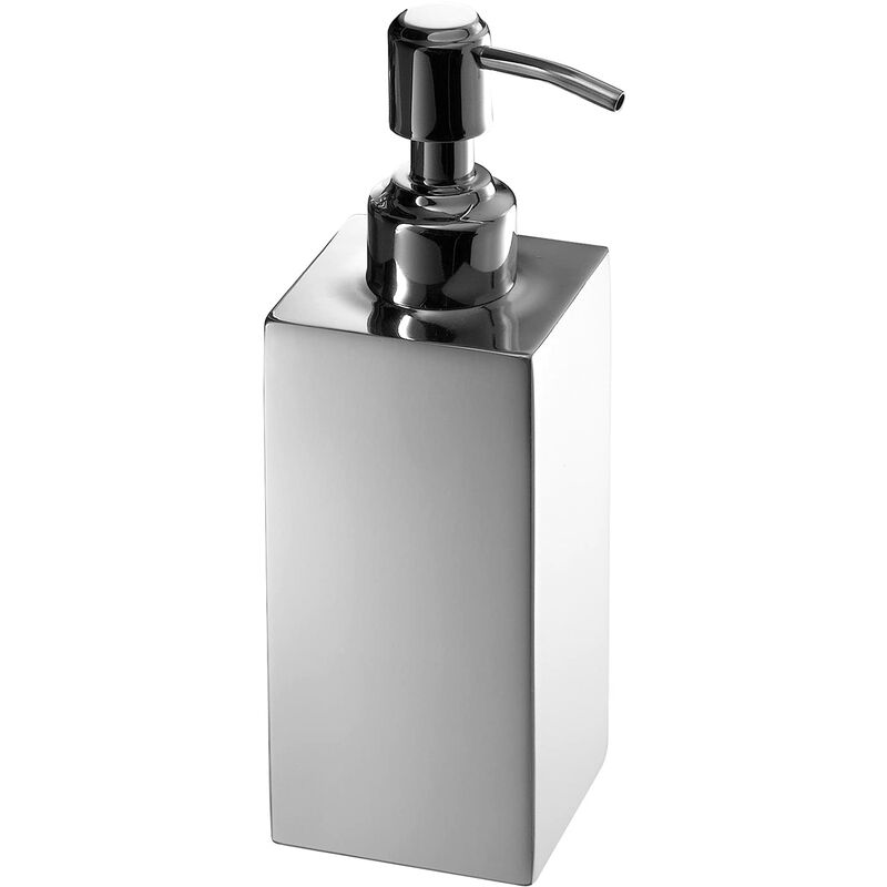 foto del prodotto cromata, perth dosasapone, misure e peso 18x6x6 cm 0,3 kg, capacit 380 ml, dispenser sapone bagno in acciaio inox, finitura, design r s, 2 anni