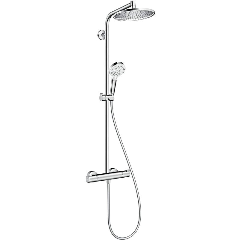 foto del prodotto crometta s 240, colonna doccia a 1 getto, con miscelatore termostatico, cromata hg 27267000 hansgrohe