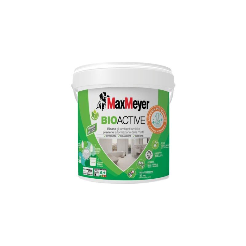 foto del prodotto cromology pittura antimuffa max meyer bioactive a plus bianco 4 lt