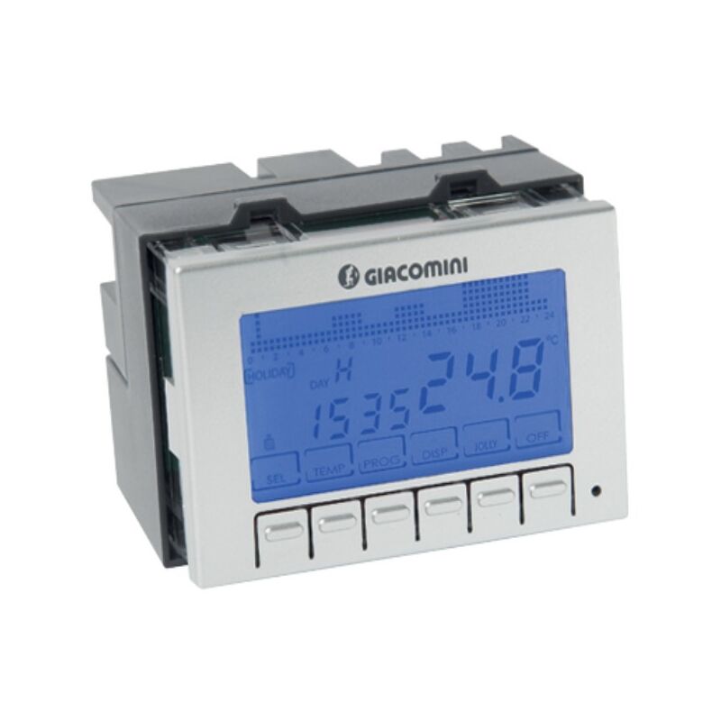foto del prodotto cronotermostato ambiente settimanale, da incasso giacomini k490i batteria 6v