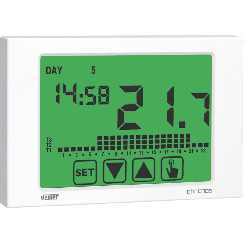 foto del prodotto cronotermostato digitale touch screen 230v vemer ve453700 chronos bianco