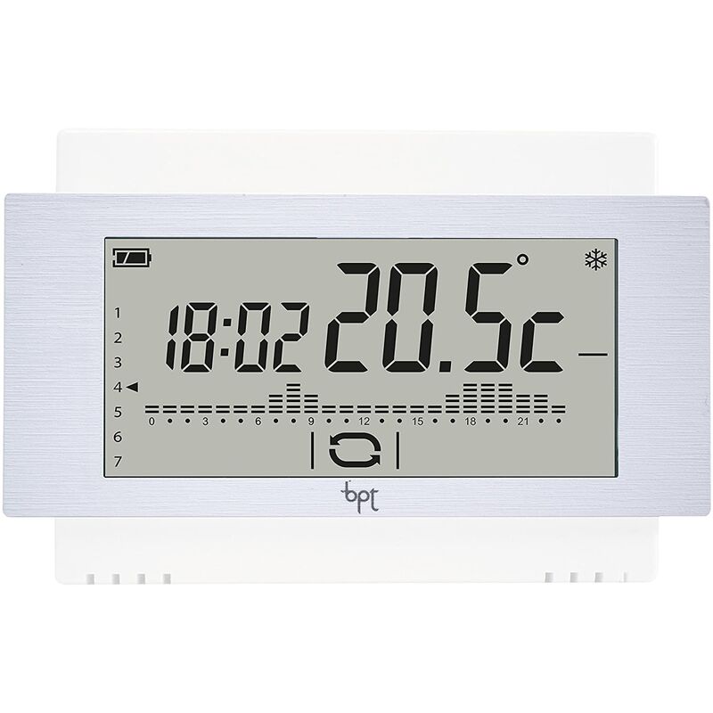 foto del prodotto cronotermostato touch da parete bianco th 500 wh a batterie