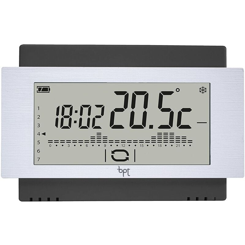 foto del prodotto cronotermostato touch da parete nero th 500 bk 230v