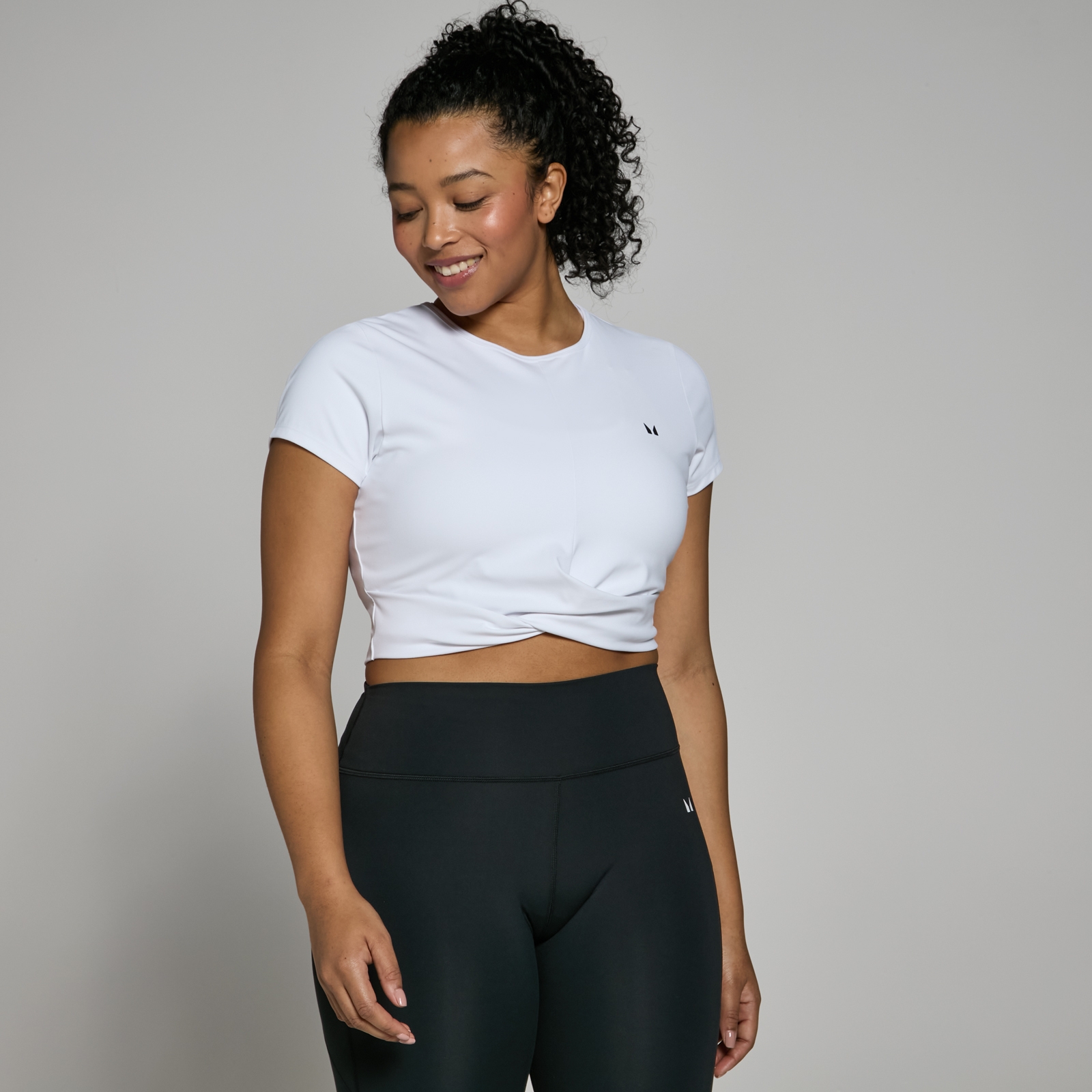 foto del prodotto crop top a maniche corte mp power da donna bianco xl