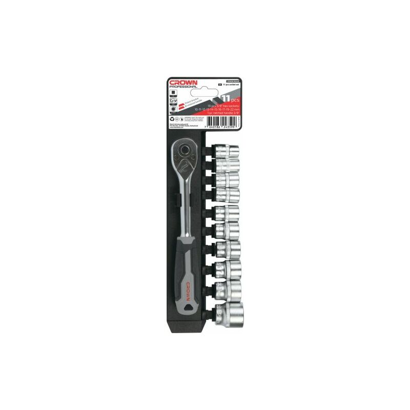 foto del prodotto crown set 11 pz chiave a bussola da 1 2 cphsw rxa12