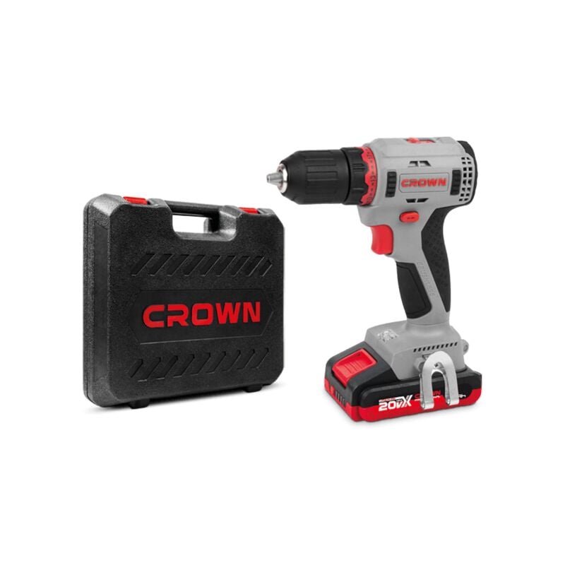 foto del prodotto crown trapano e avvitatore a batteria 20v 2 batterie 2ah motore brushless