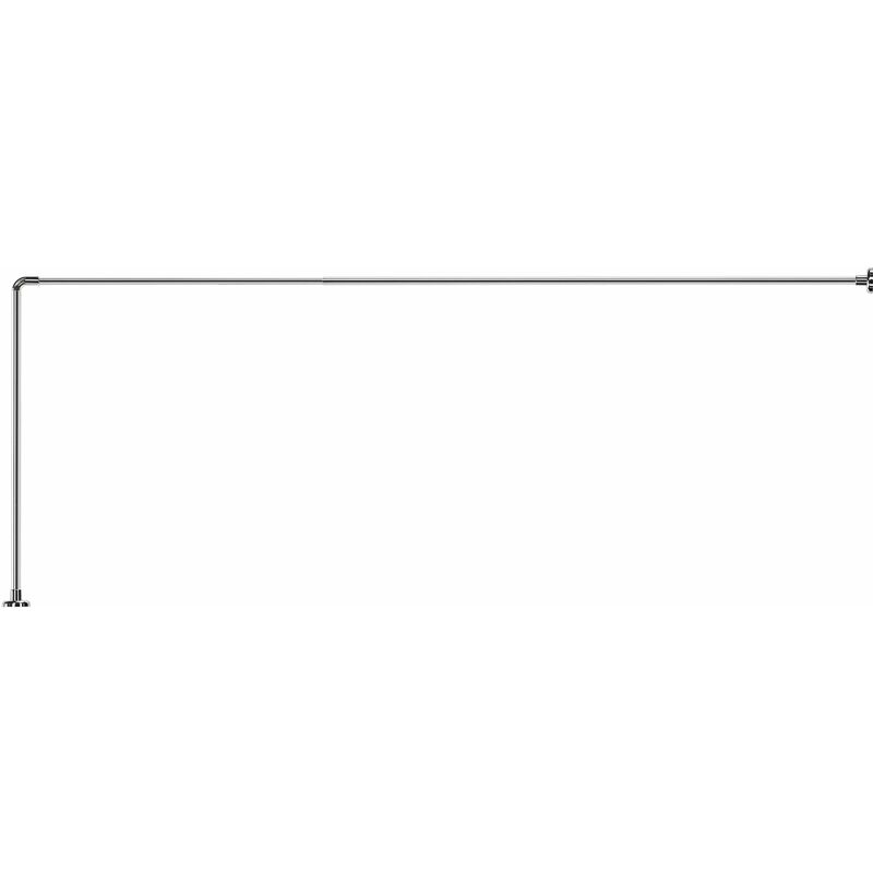 foto del prodotto croydex ad103000 bastone telescopico per tende doccia a forma di l, argento, 74 x 140 260 cm