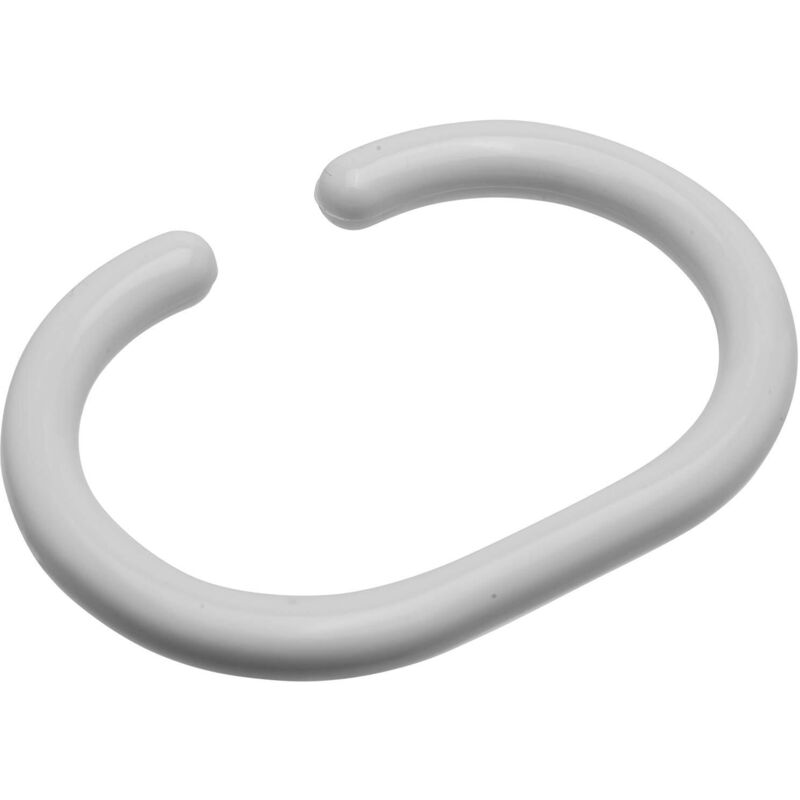 foto del prodotto croydex chiaro anelli per tenda doccia, c form, bianco, 12 pcs