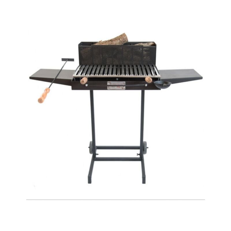 foto del prodotto cruccolini barbecue a legna e carbonella modello happy in ferro battuto