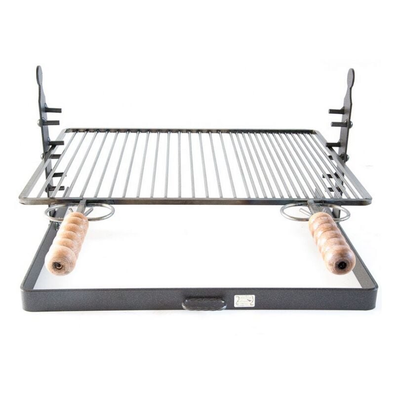 foto del prodotto cruccolini griglia graticola cm. 60x37 con base appoggio e altezza regolabile chianina