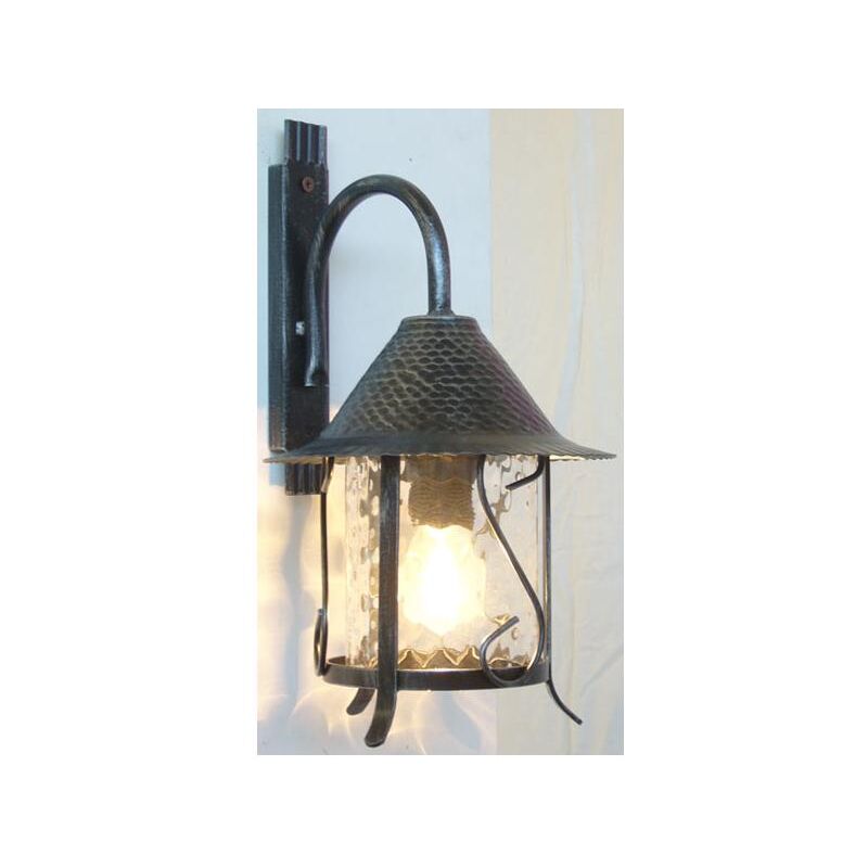 foto del prodotto cruccolini - lampada lanterna applique plafoniera cilindro mensola in ferro battuto