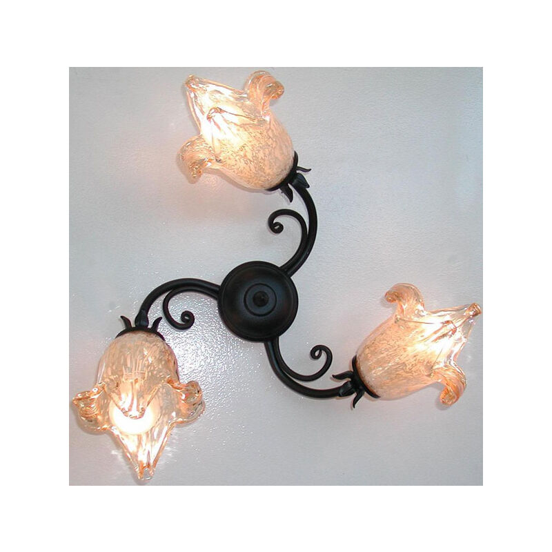 foto del prodotto cruccolini lampada plafoniera applique lanterna emozioni 3 luci diametro cm40 nero ruggine
