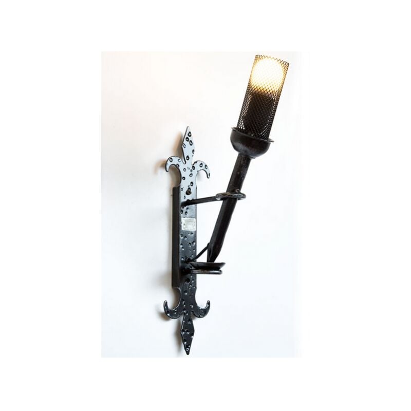 foto del prodotto cruccolini lampade linea forgia lampada a muro applique torcia siena piccola