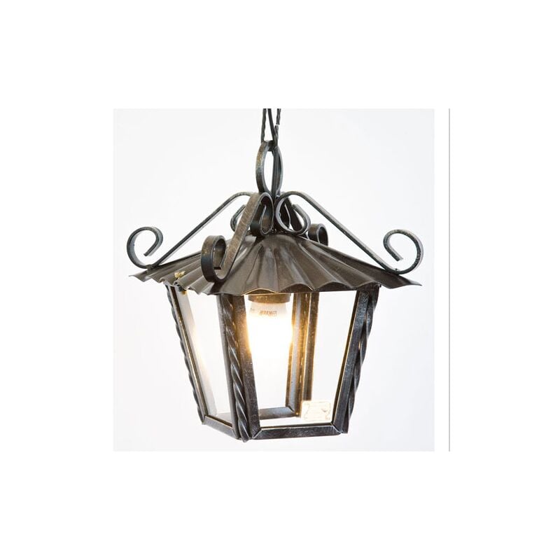 foto del prodotto cruccolini lampade linea lanterne lampada a sospensione quadrata con catena cm. 30x30x40