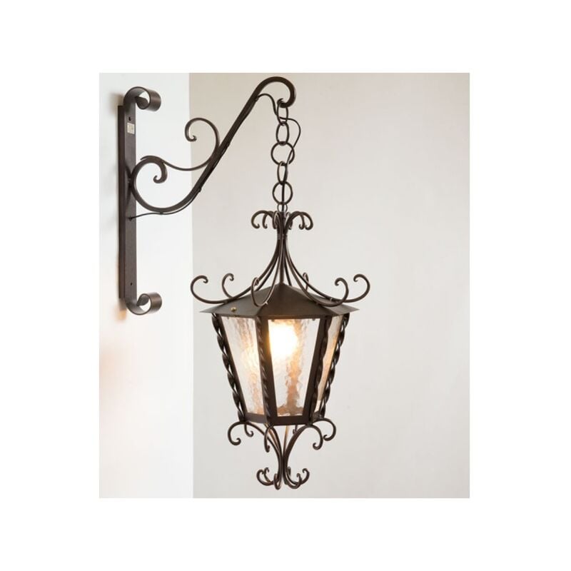 foto del prodotto cruccolini - lanterna lampione a muro imperial in ferro battuto lampade lampioni applique