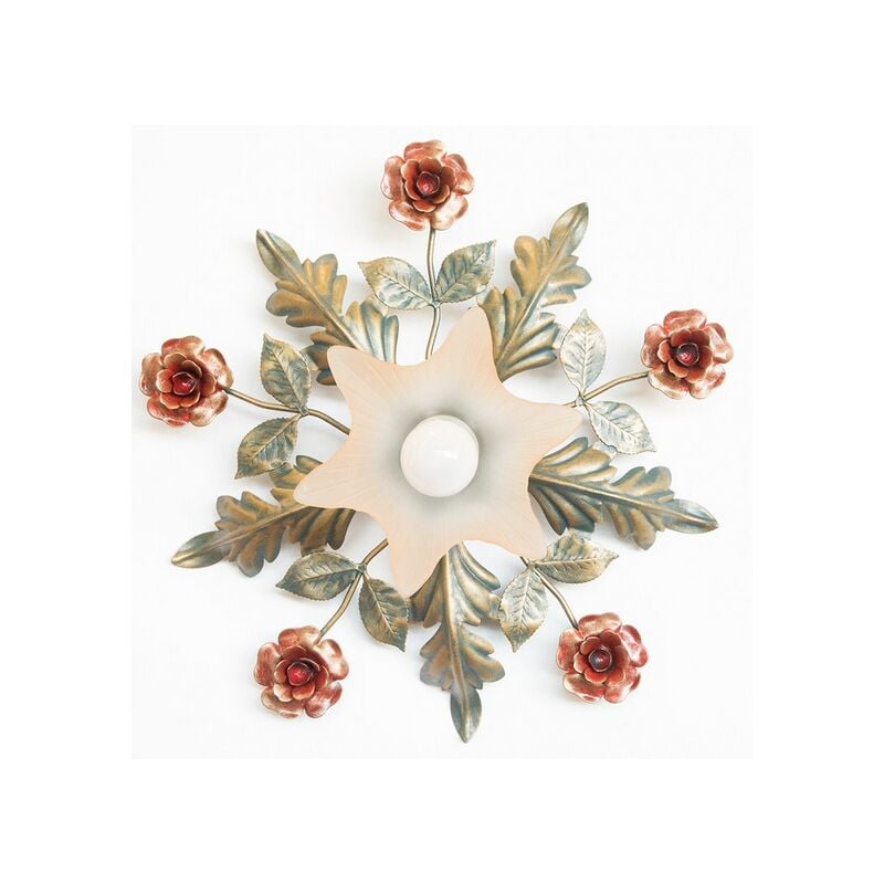 foto del prodotto cruccolini plafoniera lampada applique lanterna in fero battuto stella 1 luce