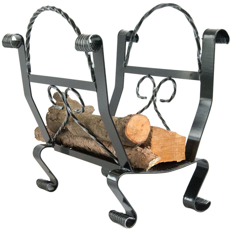 foto del prodotto cruccolini portalegna classic in ferro battuto porta legna cm.39x42x47