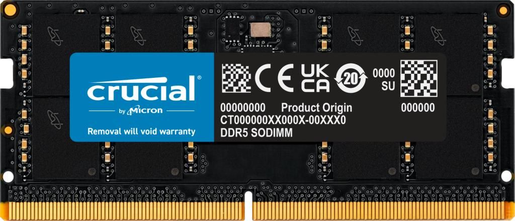 foto del prodotto crucial 32gb ddr5 4800 sodimm cl40 16gbit 