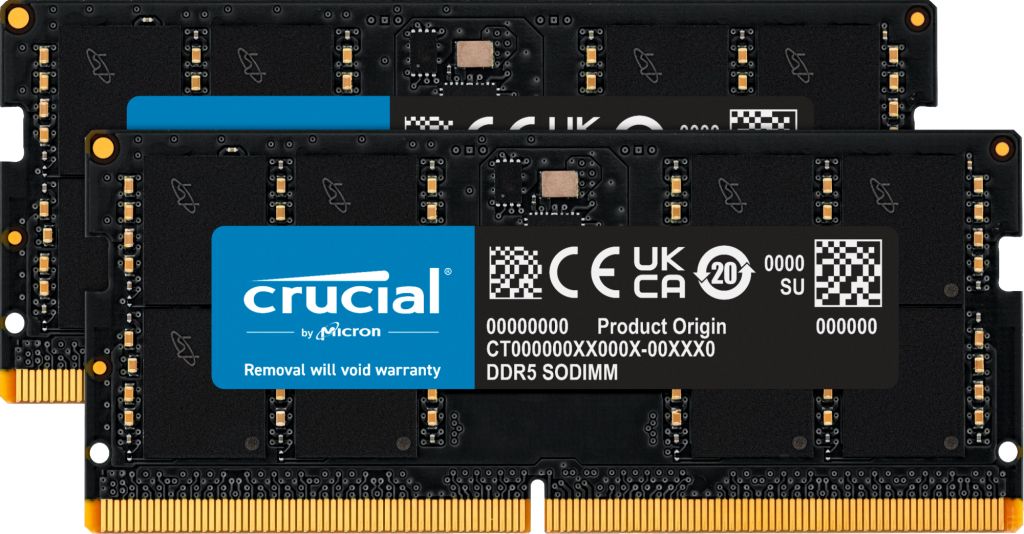 foto del prodotto crucial 64gb ddr5 5600 sodimm 2x32gb