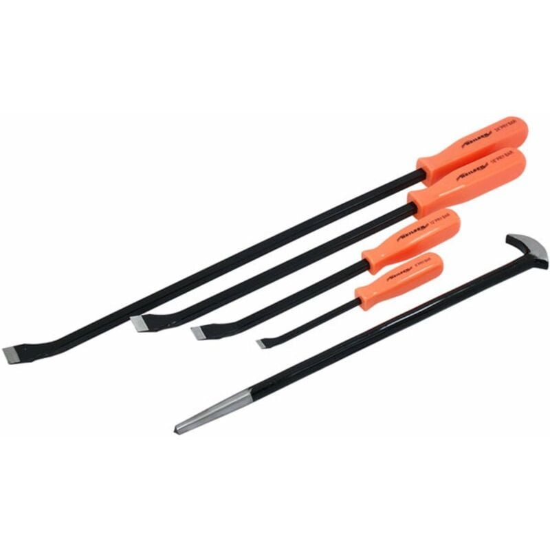 foto del prodotto ct0239 - set di leve con manici arancioni, include barra a testa cilindrica, 5 pezzi, colore nero - neilsen