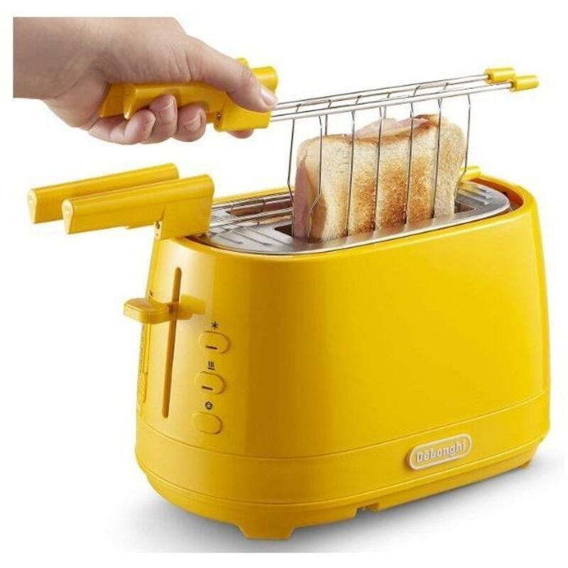 foto del prodotto ctlap2203.y tostapane 2 fette giallo 550 w - delonghi