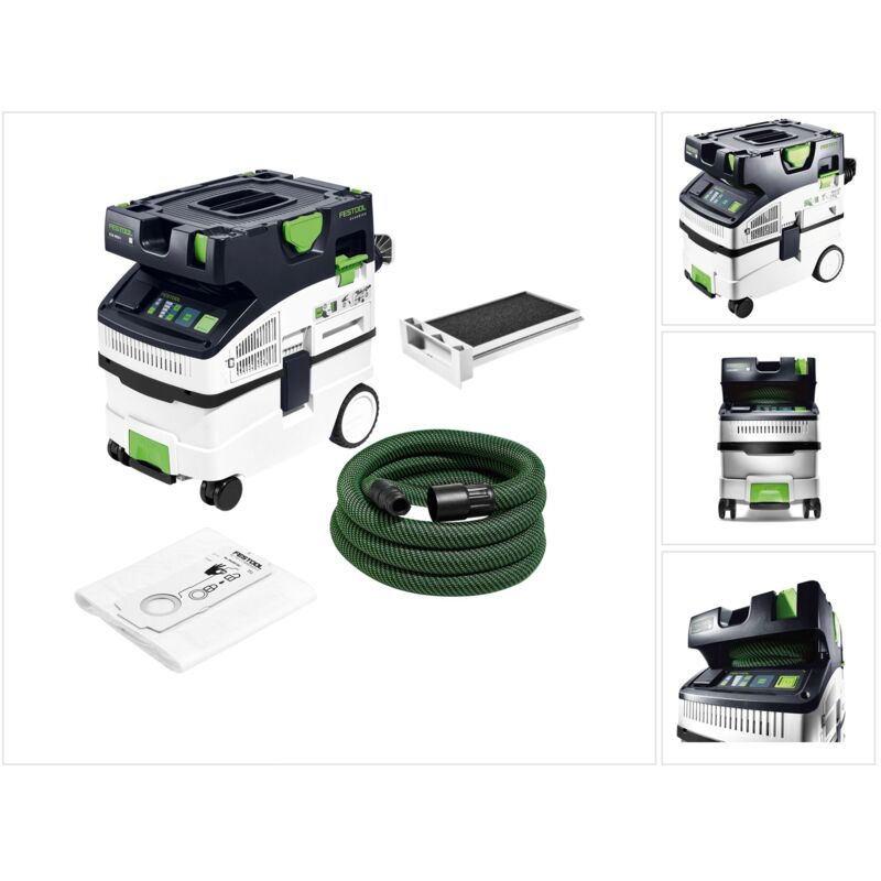foto del prodotto ctm midi i cleantec aspiratore mobile 574822 set con 1x filtro a umido e 5x sacchetto filtro festool