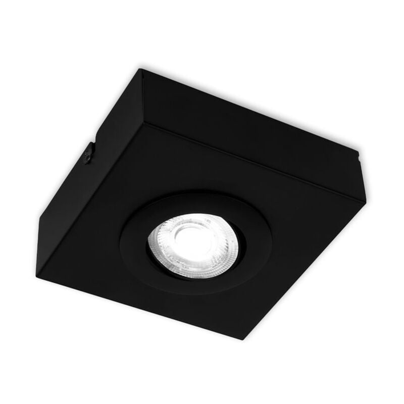 foto del prodotto cts lampada da soffitto a led, nera, 1xled platine 4w