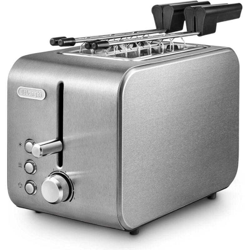 foto del prodotto ctx 2203 tostapane 2 fette argento potenza 550 w - delonghi