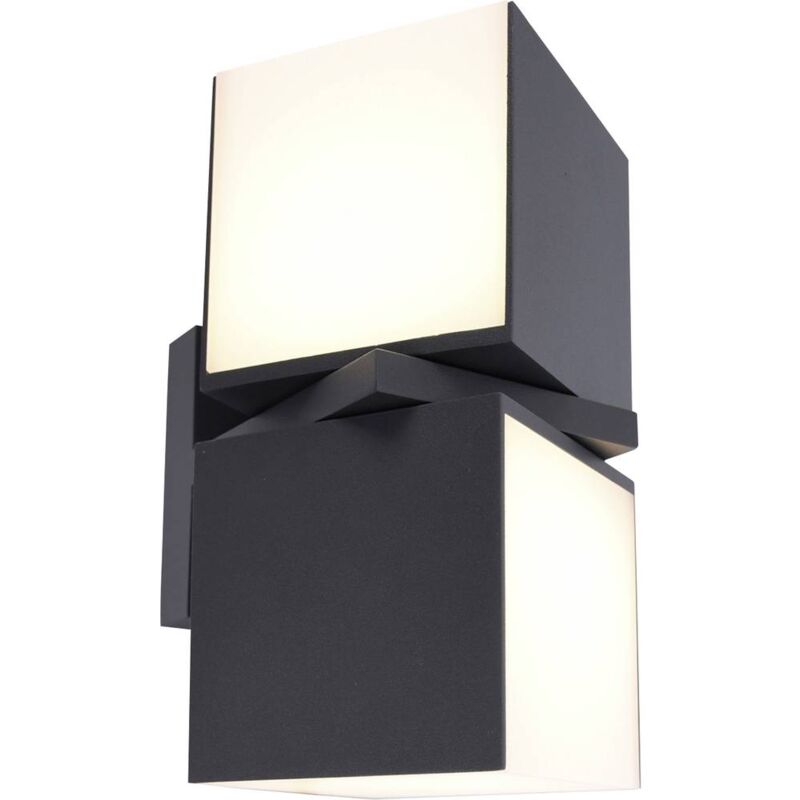 foto del prodotto cuba 5193801118 lampada da parete per esterni a led antracite lutec