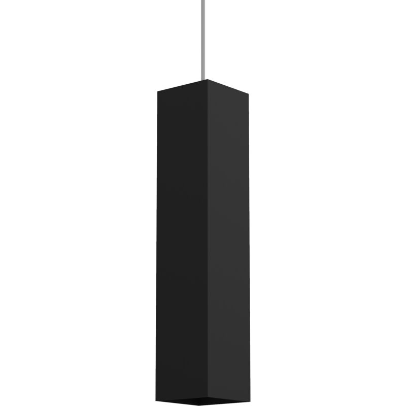 foto del prodotto cube sospensione, 1x gu10, max 33w, metallo, nero opaco, h30cm lumicom