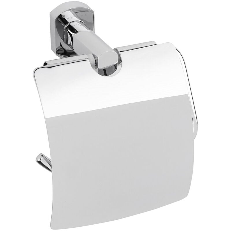 foto del prodotto cube way porta carta igienica in ottone a parete con coperchio, cromo spi25 optima